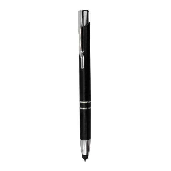 Esferográfica em plástico, com touch e clip em metal Strix