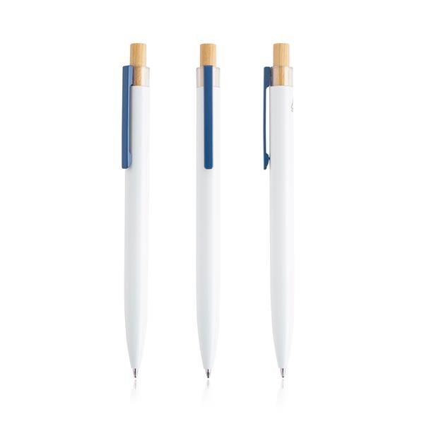 Esferográfica em alumínio reciclado, detalhe em bambu Alumo - Image 4
