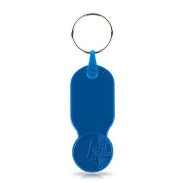 Porta-chaves com ficha € 1,00 para carrinho, plástico PS Key01