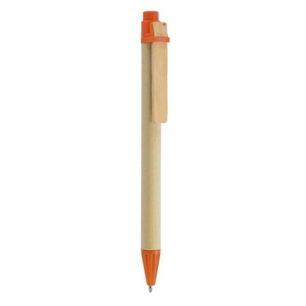 Esferográfica em cartão reciclado, com clip em madeira Recypen - Image 3