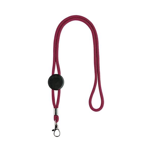 Lanyard em poliéster com ajuste e mosquetão Treel - Image 7