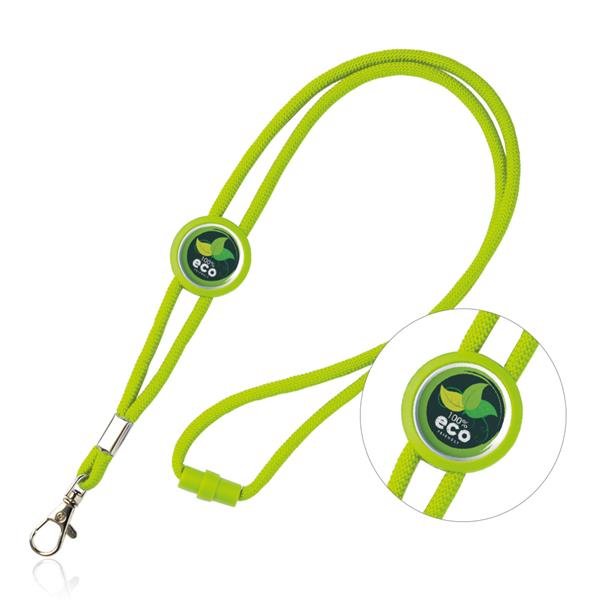 Lanyard tubular em poliéster com ajuste e mosquetão Saffy - Image 6