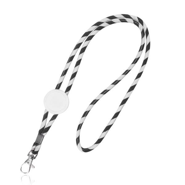 Lanyard tubular em terylene com ajuste e mosquetão Lapely - Image 3