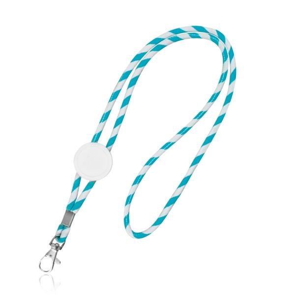 Lanyard tubular em terylene com ajuste e mosquetão Lapely - Image 4