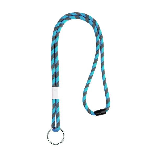 Lanyard tubular em terylene com ajuste e argola Poley - Image 2