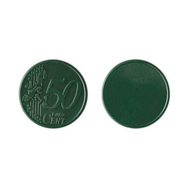 Ficha € 0,50 para carrinho, plástico PS Coin 50