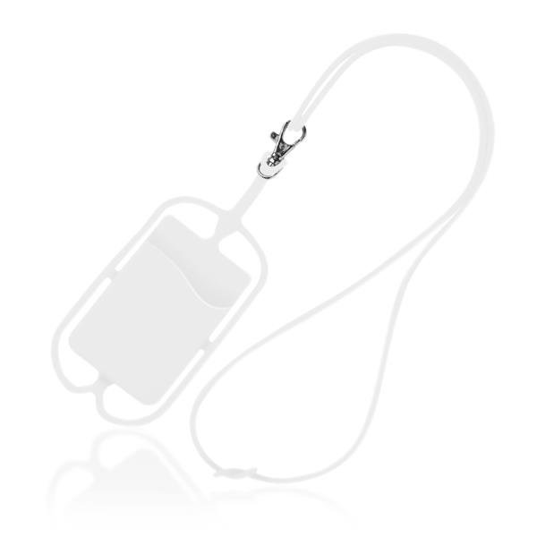 Lanyard em silicone, com porta cartões Lancy - Image 2
