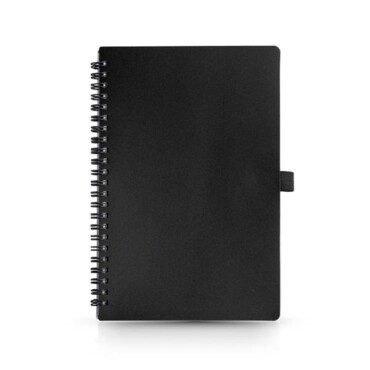 Bloco de notas de argolas A5 com capa em PP Spiral