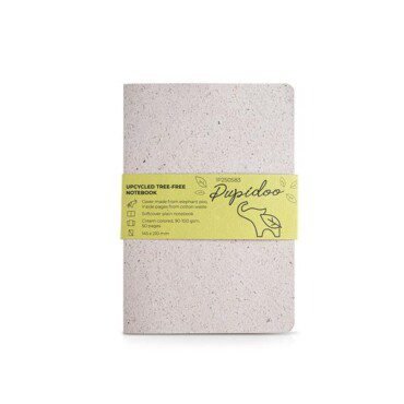 Bloco A5 com capa de matéria orgânica de elefante Pupidoo