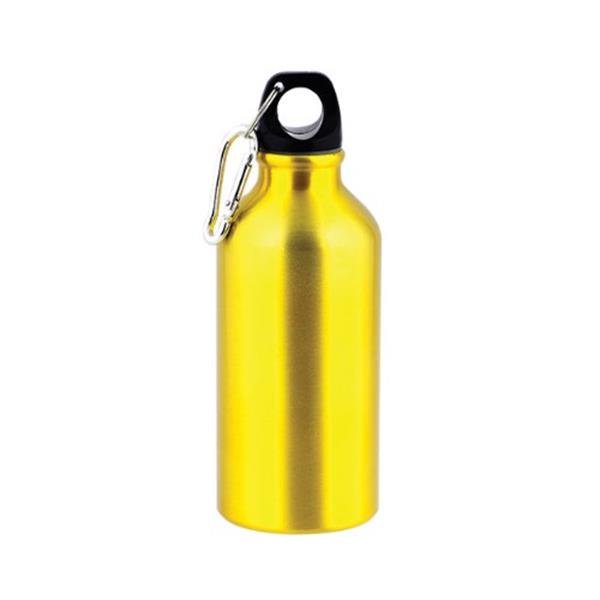 Garrafa em alumínio, 400 ml com mosquetão Freshy