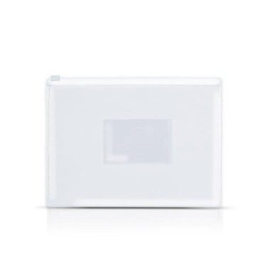 Pasta porta-documentos A5 em PVC, com fecho Zipdoc