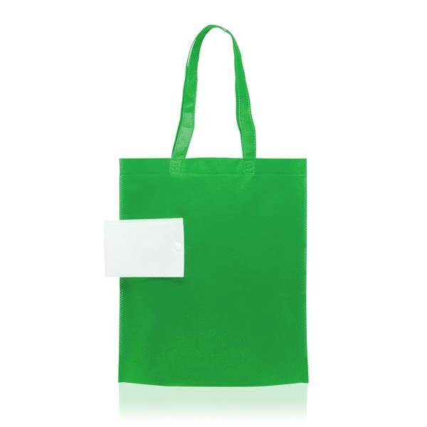 Saco dobrável em TNT 80g, com botão Foldbag - Image 3