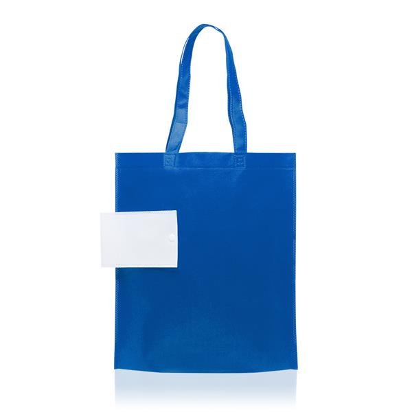 Saco dobrável em TNT 80g, com botão Foldbag - Image 2