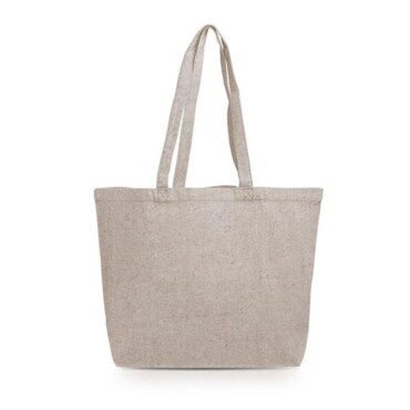 Saco de algodão reciclado 280 g/m2 com fole Belg