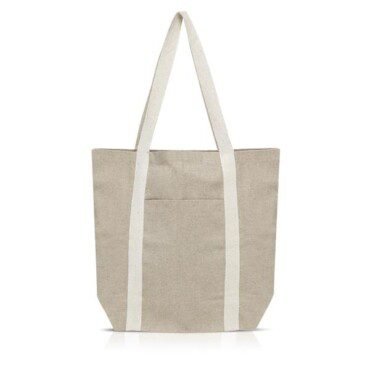 Saco algodão reciclado com bolso exterior Dailybag