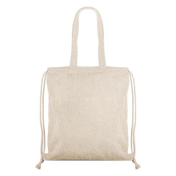 Saco mochila em algodão reciclado RecyPack