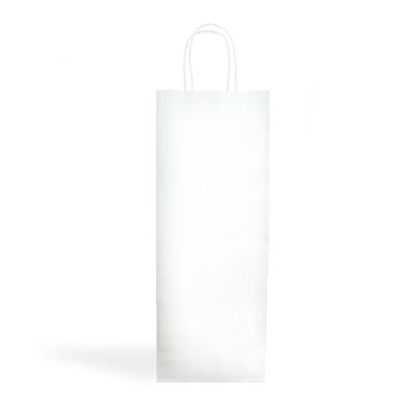 Saco em papel kraft 120g/m2 15X39X8cm - branco WKraft01
