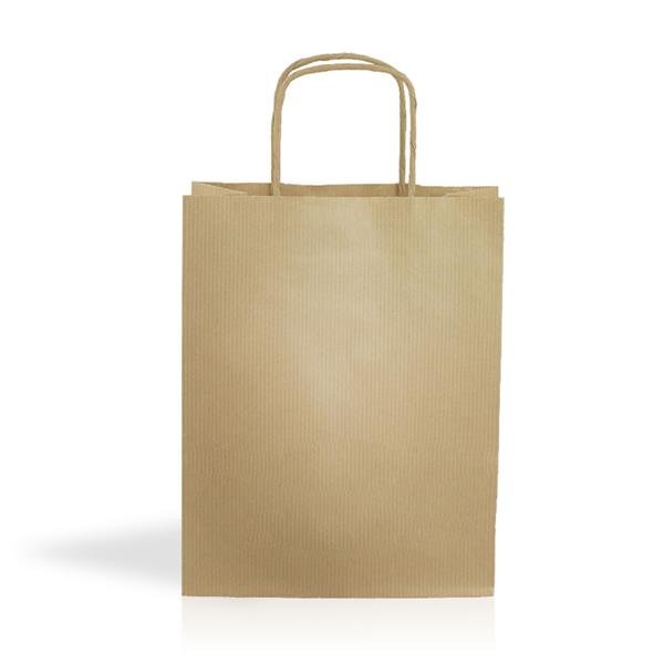 Saco papel kraft 90g/m2 18X24X8cm Kraft03