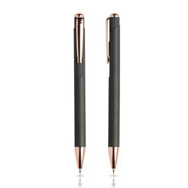Conjunto de esferográfica e lapiseira em metal, estojo de oferta Writz Set