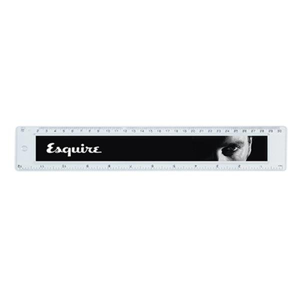 Régua REG-30 com tampa acrílica e escala impressa, 30cm REG-30