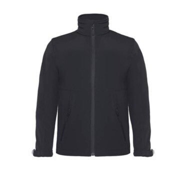 Parka B&C Hooded Softshell Kids 340g - 94% Poliéster impermeável/ 6% Elastano Hooded Softshell Kids