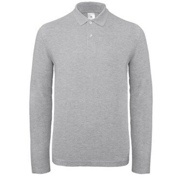 Polo B&C ID.001 manga comprida 180g - 100% Algodão (investindo em Better Cotton) ID.001 LSL