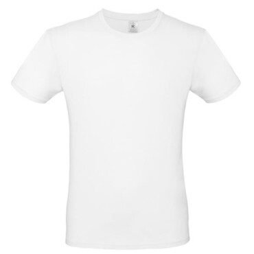 T-shirt B&C #E150, tam. grande branco - 100% Algodão (investindo em Better Cotton) #E150