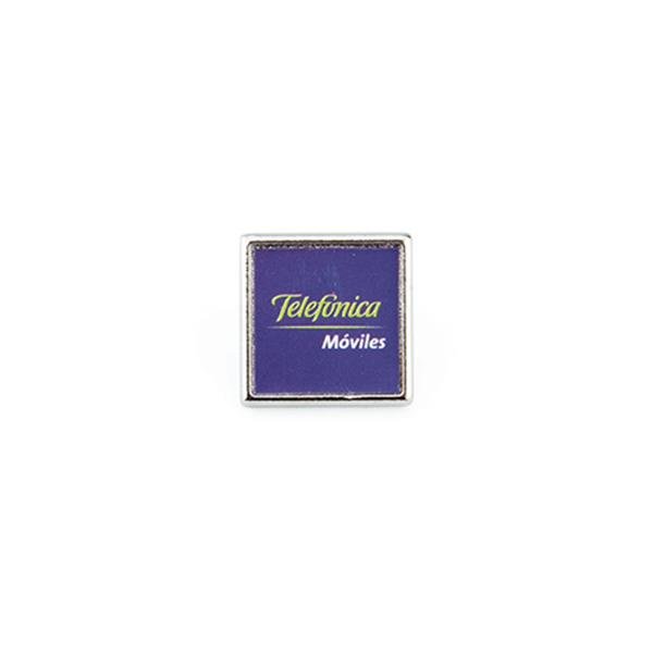 Pin-10 prateado quadrado (15x15mm) PIN-10